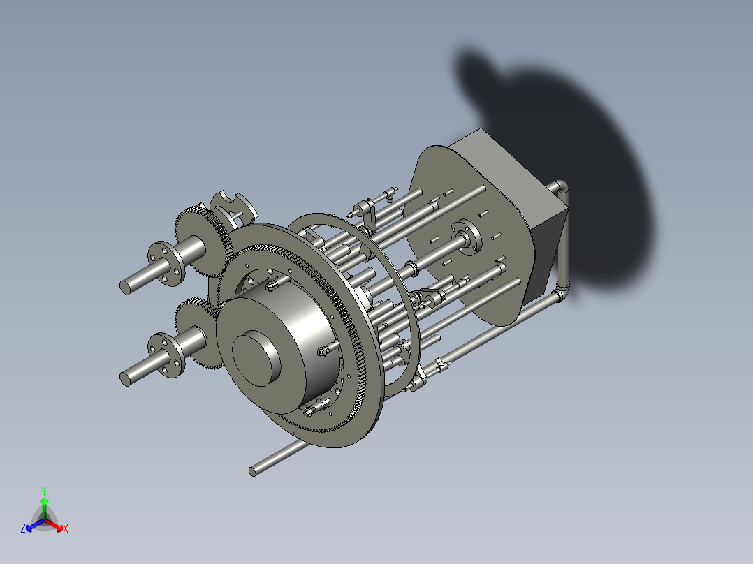 灌装系统装配体3正等轴测图