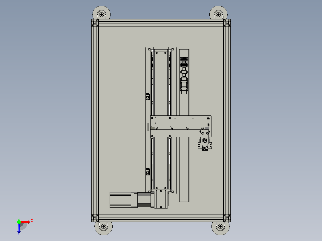 机械手自动送料装置俯视图