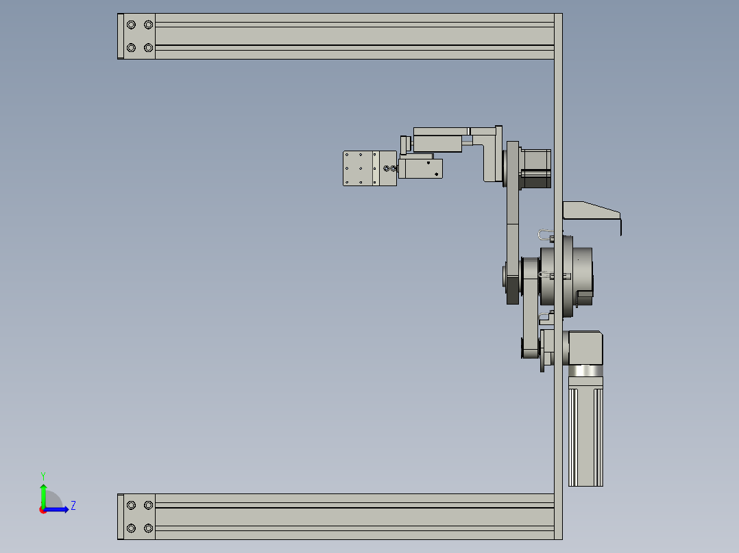 350汇流机械手装配体左视图