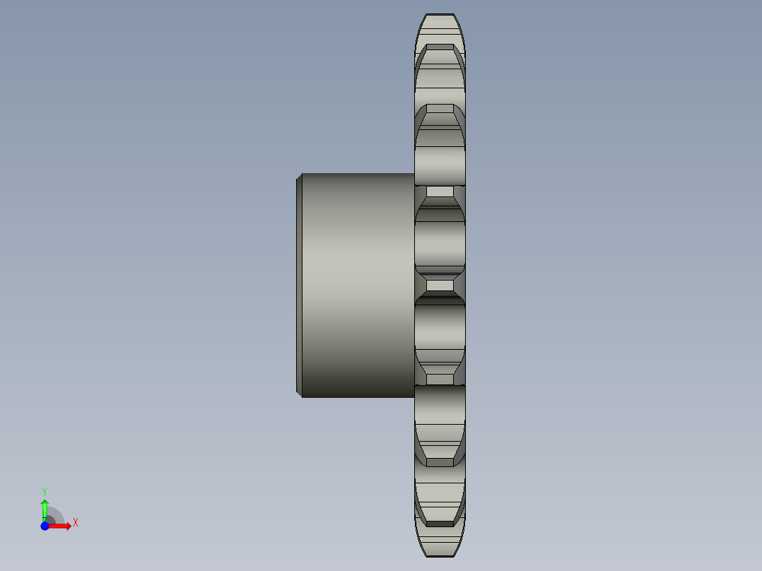 链轮10B-18输送带传动前视图