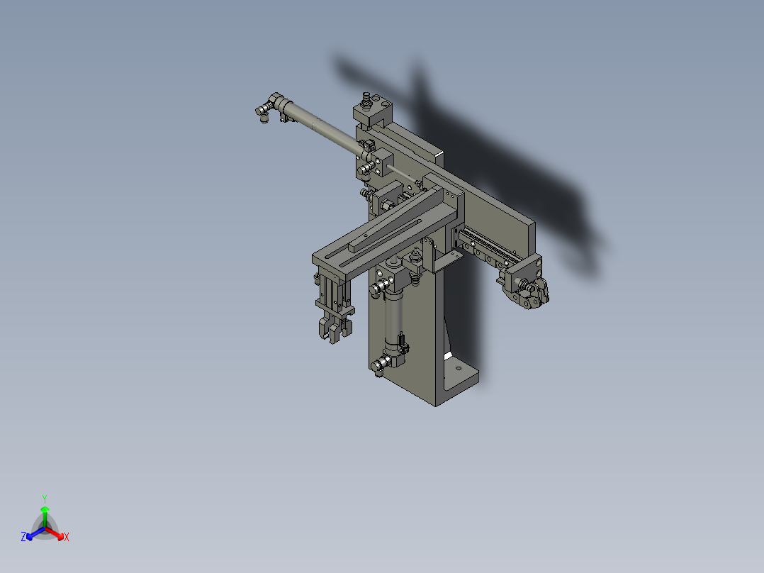 芯棒中转搬运正等轴测图