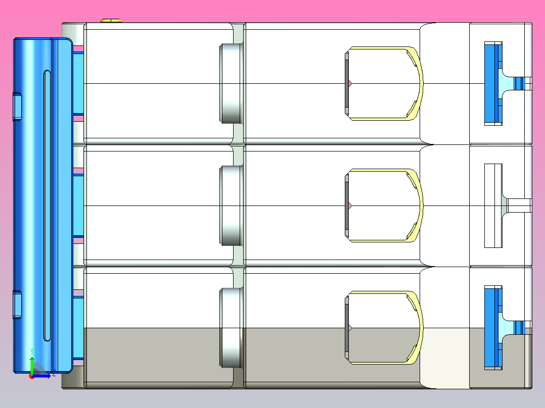 NHP-125RG&amp;3P&amp;隔离开关三维模型202307左视图