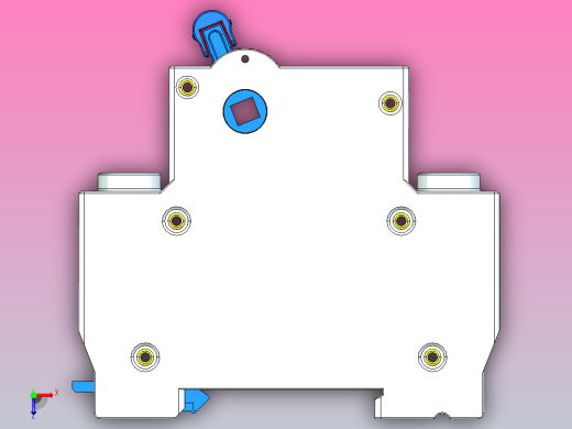 NHP-125RG&amp;3P&amp;隔离开关三维模型202307俯视缩略图