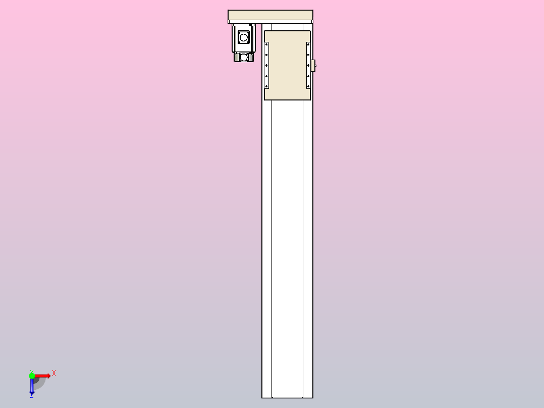 滚珠丝杠直线轴带导轨全封闭TPA-HCR-220D-3210C-L1250-MR-C-P1K-N3俯视图