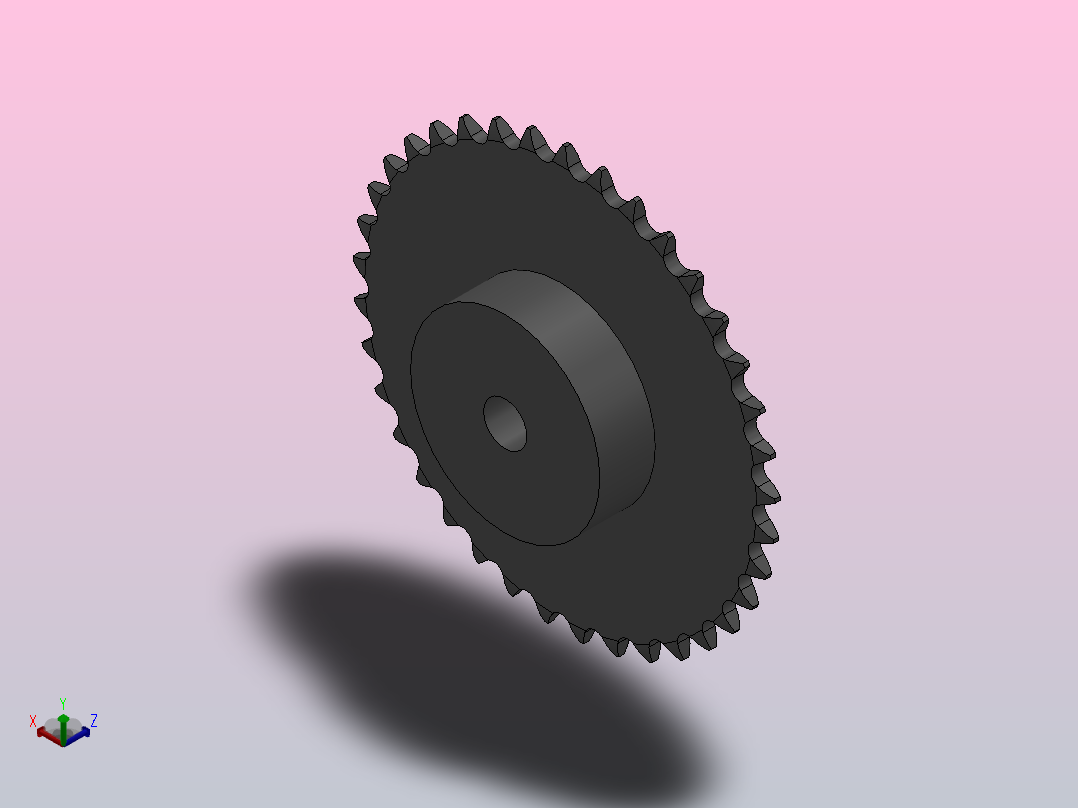 直孔链轮083／084型_37-083／084-1正等轴测图