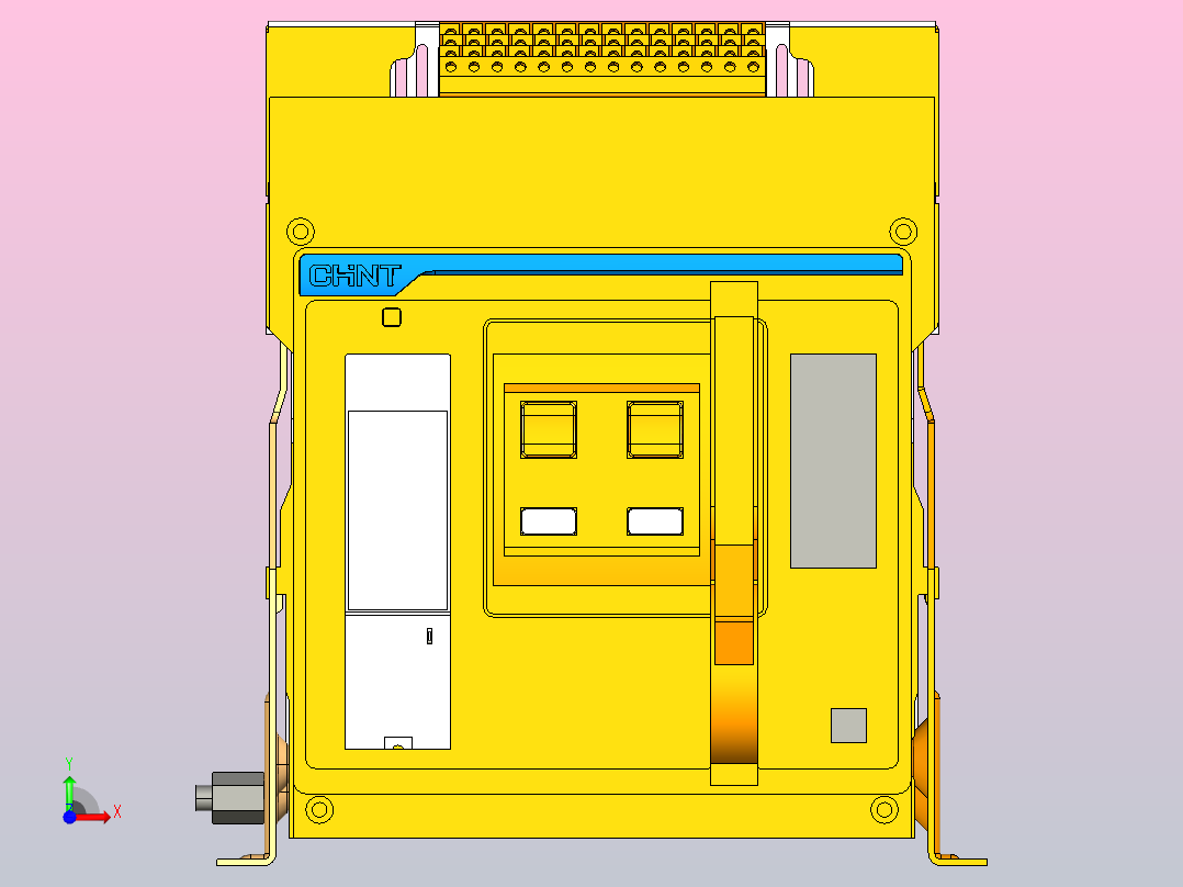 NXA20N_H20-3P固定万能式断路器三维模型202208前视图