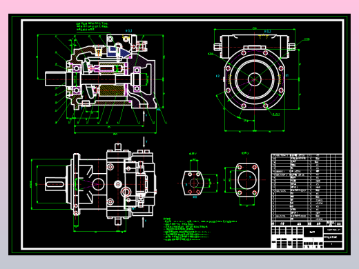 XB01VSO-71斜盘式轴向变量柱塞泵（CAD+说明书）