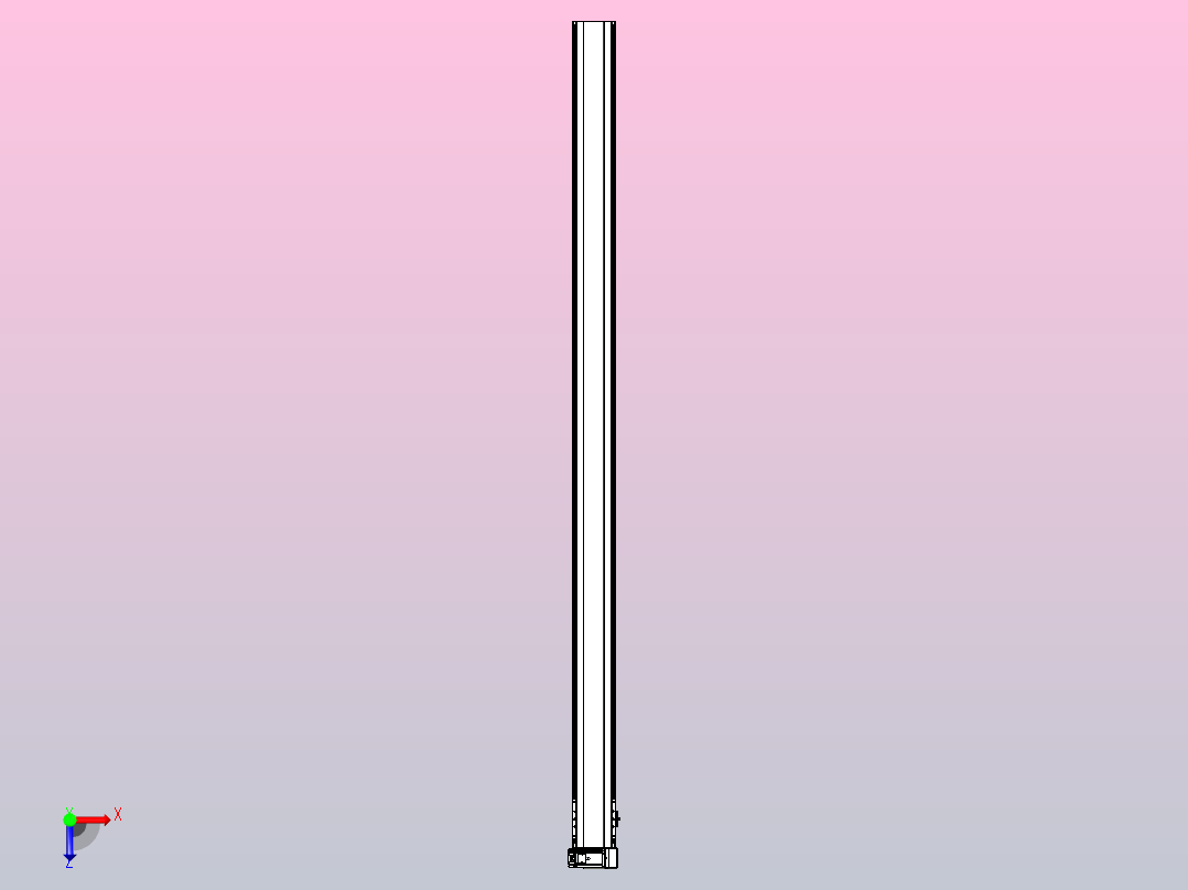 皮带直线轴半封闭可选导轨TPA-HNB-140D-120-L2450-RU-Y-P40-N3俯视图