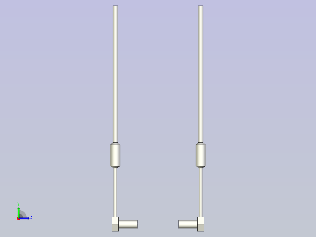 深浦激光传感器 LA2-S100LN 超小型对射激光3D左视图