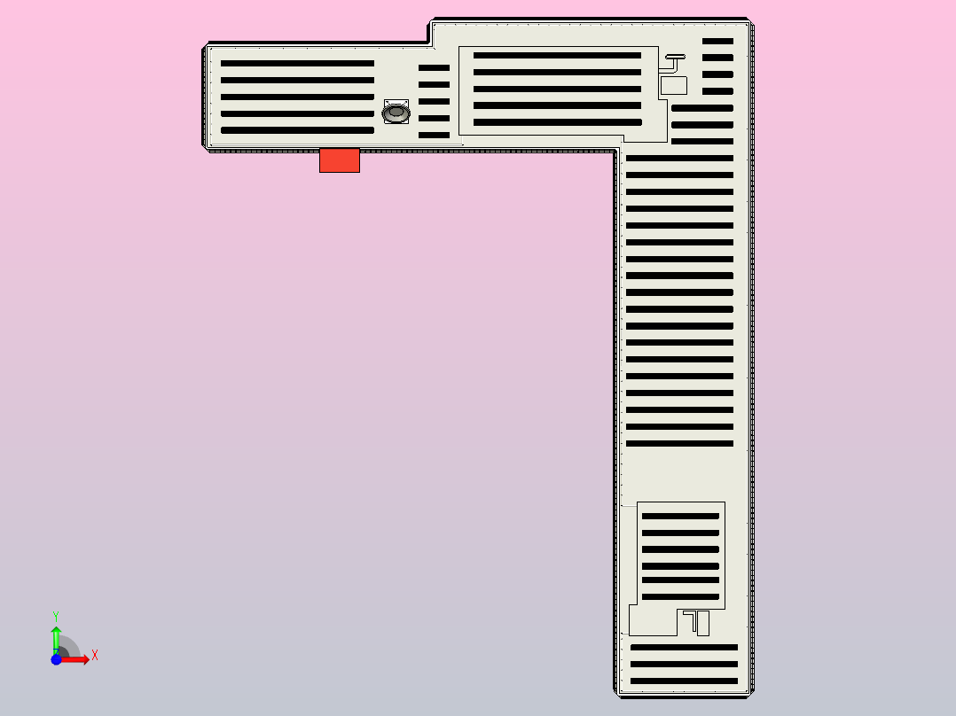 图书馆建筑模型前视图