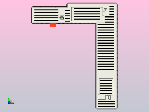 图书馆建筑模型前视缩略图