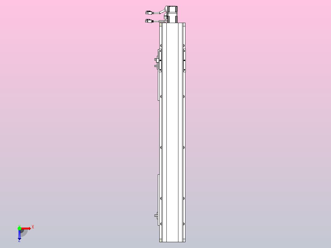 MTH12标准螺杆滑台[MTH12-L#-600-BC-P10-C3]俯视图