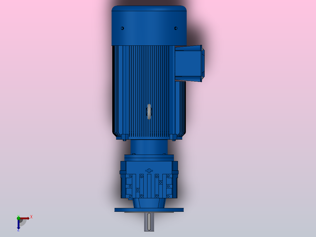 RF87法兰轴伸式安装斜齿轮减速机RF87-YVB22-4P-180L-M1-0°-Φ350俯视图