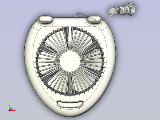 风扇3D模型前视缩略图