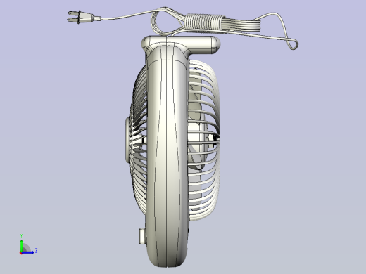 风扇3D模型左视缩略图