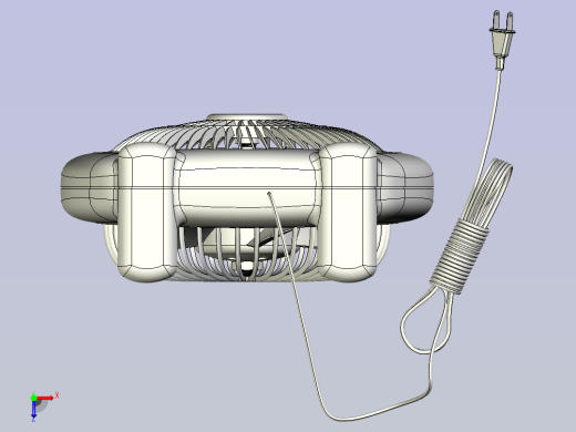 风扇3D模型俯视缩略图