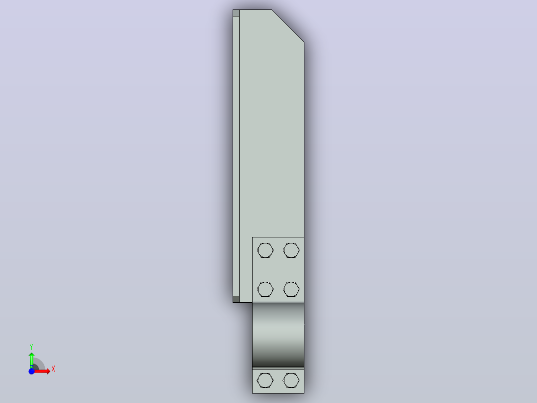 夹紧管直径88.9毫米前视图