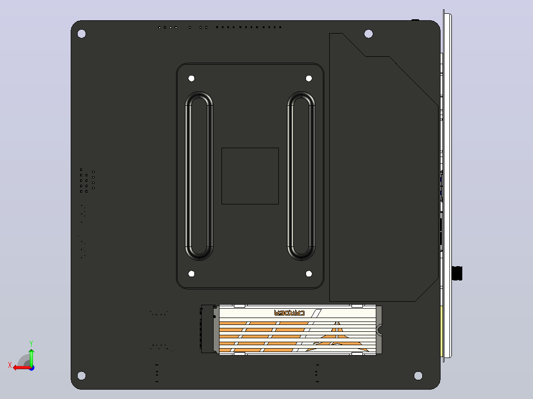 rog x570i主板后视图