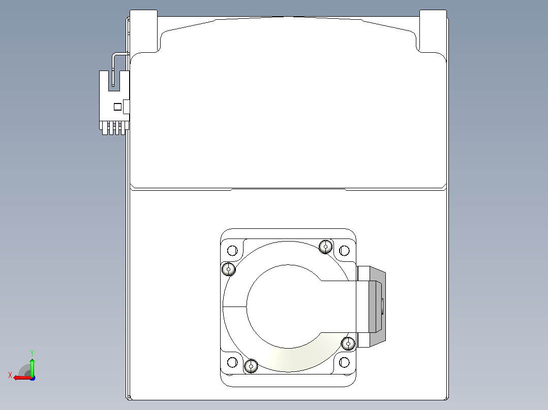 日规模组半封闭丝杆TPA-HNR-140D-2010C-L1050-MP-Y-P40-N3后视图