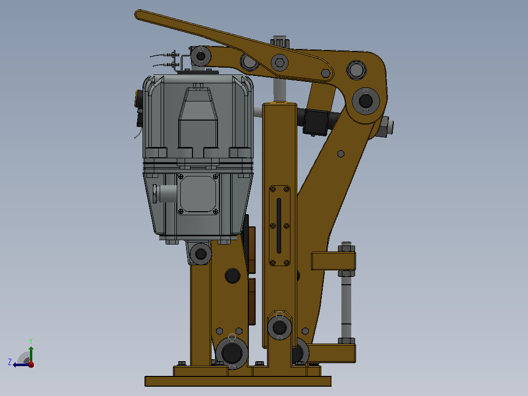 YP11系列电力液压盘式制动器YP11-220-355×20-ⅡB-CL.RL.WL.HL.H右视图