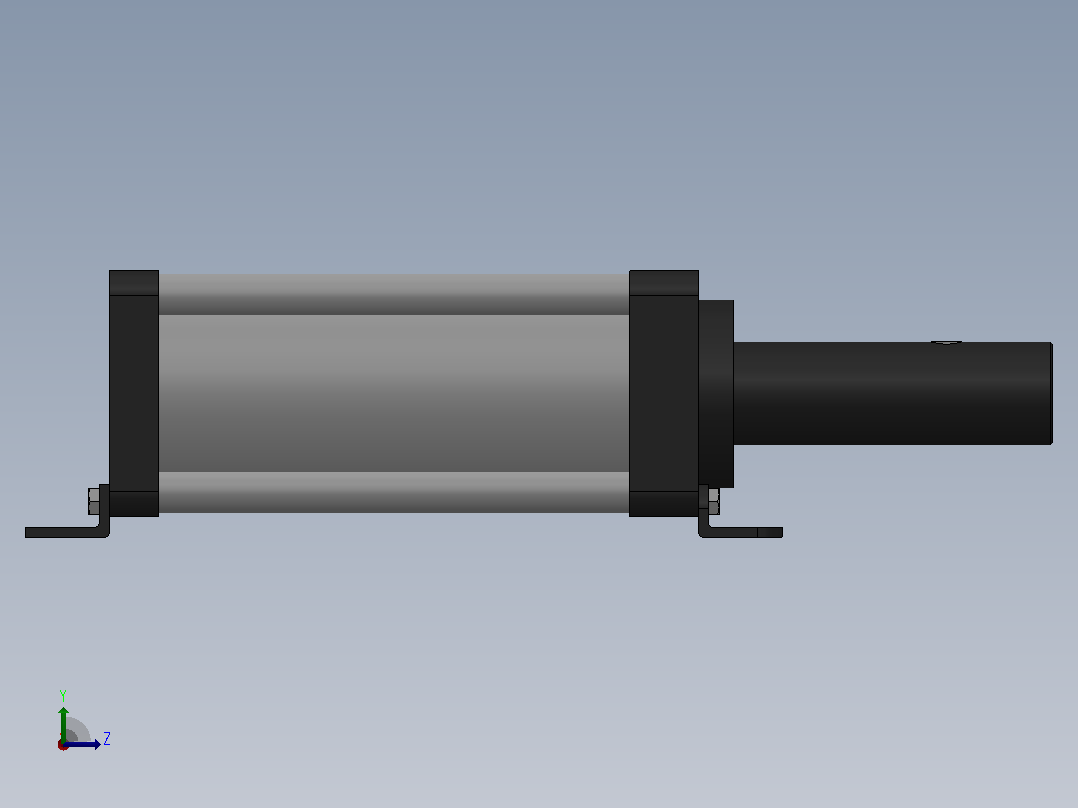 MHD油桶分离型增压器[MHD-80-7-M-70-S1]左视图