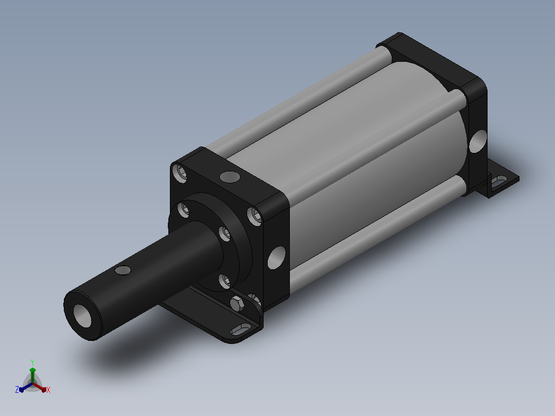 MHD油桶分离型增压器[MHD-80-7-M-70-S1]正等轴测图