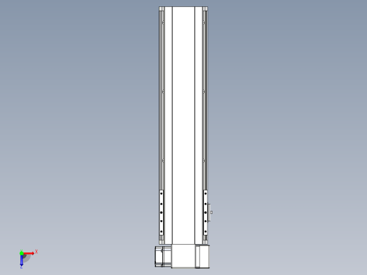 皮带直线轴半封闭可选导轨TPA-HNB-140D-120-L450-RP-C-P40-N3俯视缩略图