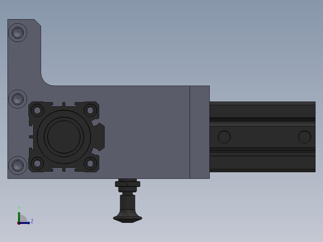 冲挡圈工装左视图