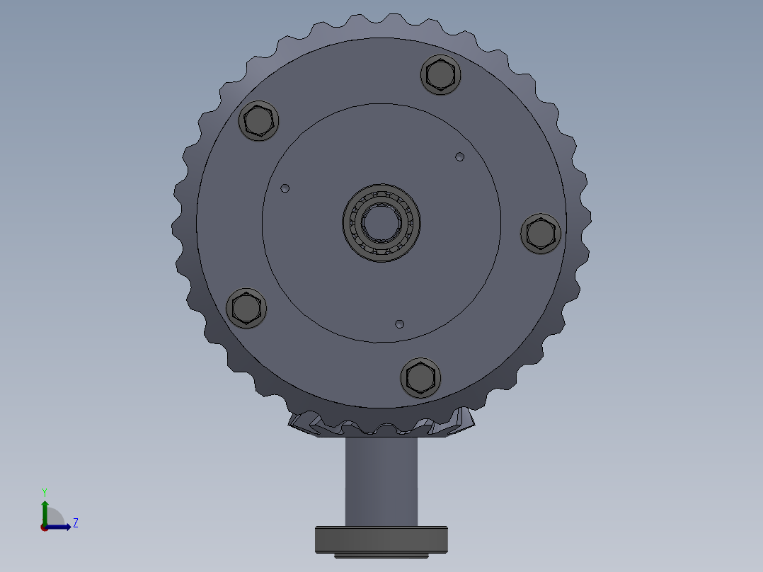差速器(sw+说明书+cad)左视图