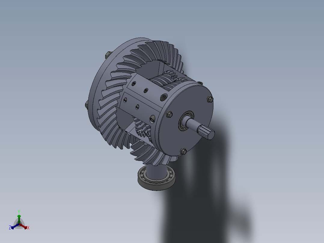 差速器(sw+说明书+cad)正等轴测图
