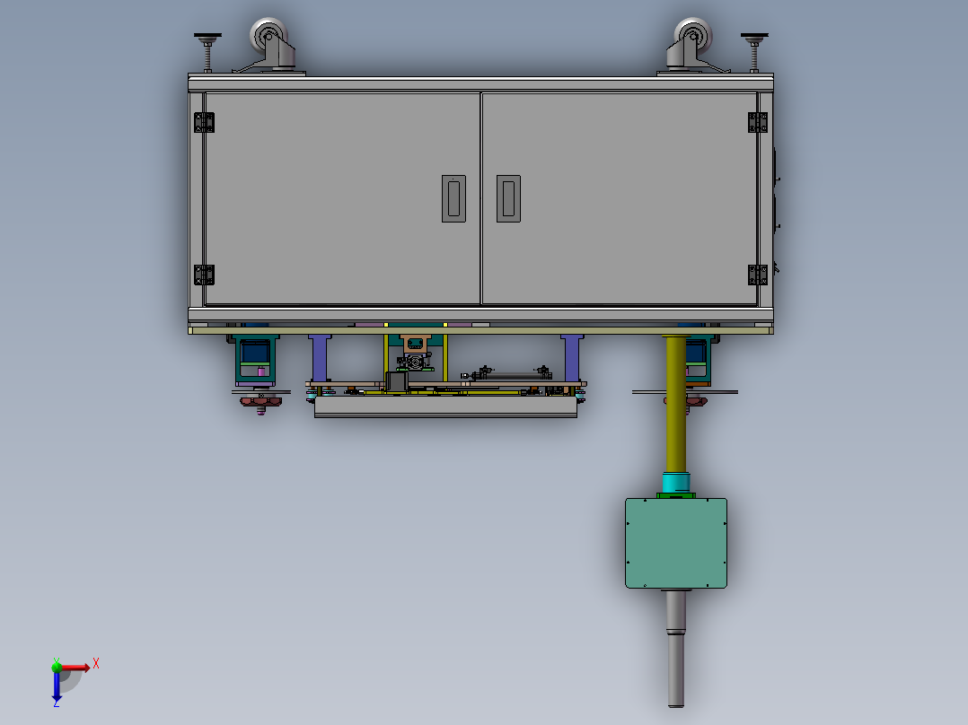 半自动包膜机sw17可编辑俯视图