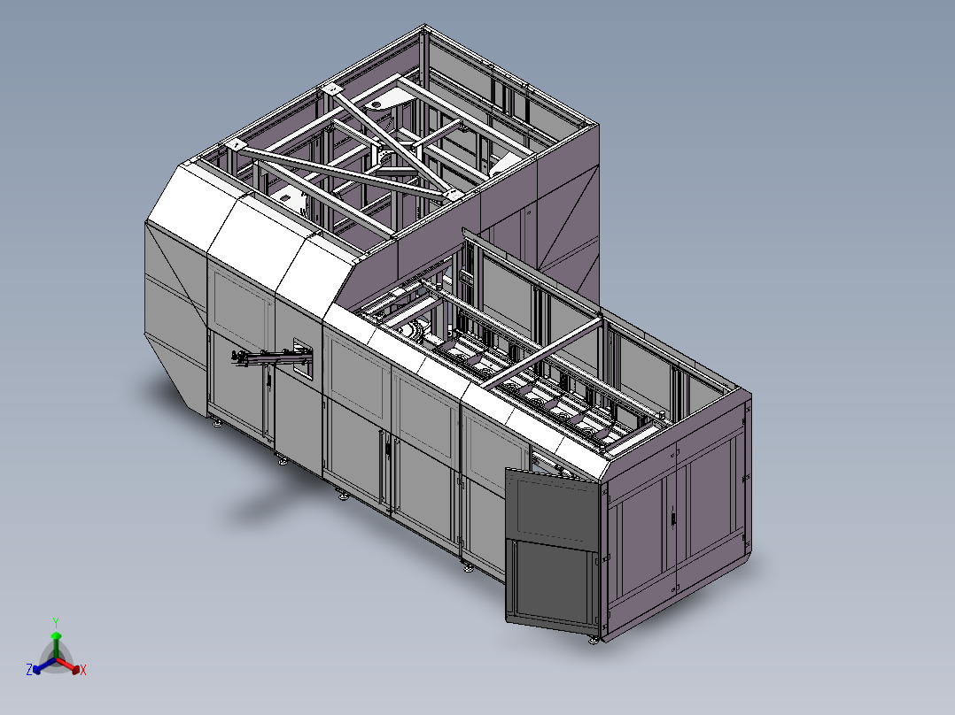 高效率自动吹瓶机设备sw12正等轴测图