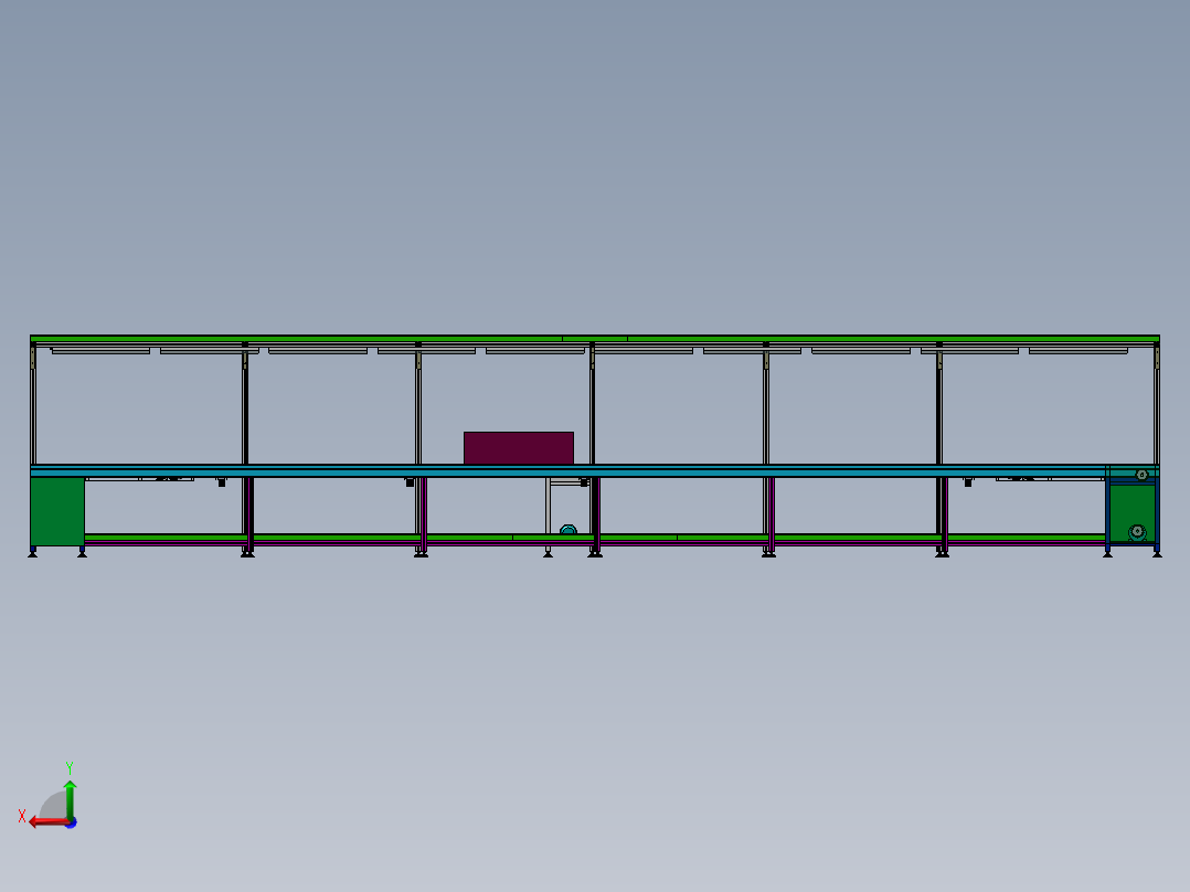 倍速链组装线sw16可编辑后视图