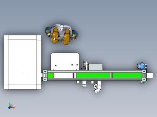 零件自动检测线3D模型前视缩略图