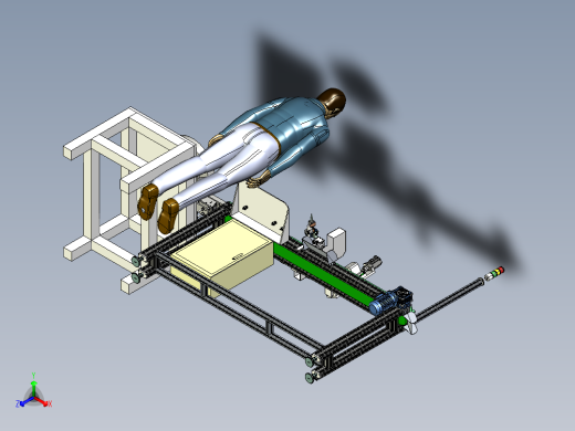 零件自动检测线3D模型正等轴测缩略图