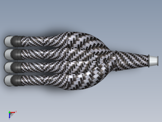 solidworks SAE方程式碳纤维进气歧管俯视缩略图