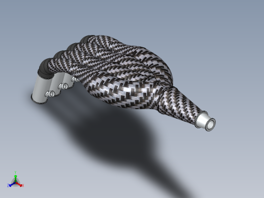 solidworks SAE方程式碳纤维进气歧管正等轴测缩略图