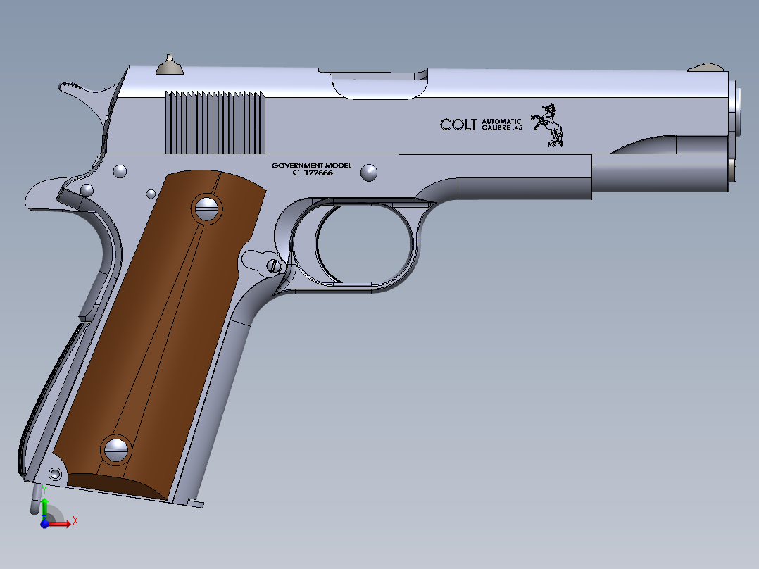 仿真手枪前视图