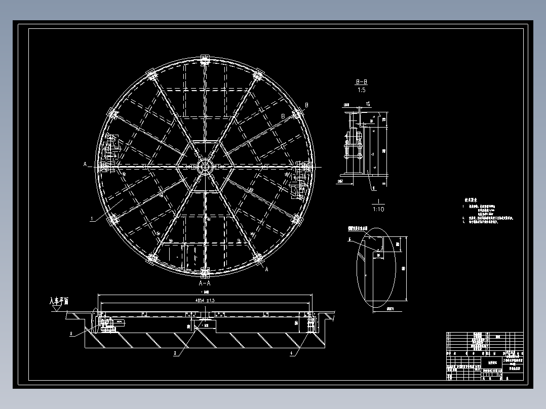 汽车回转盘的盘面和驱动的设计