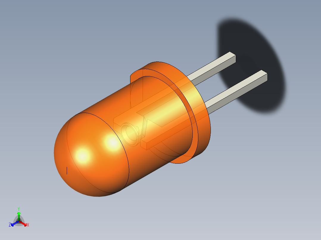 LED_Round_Orange_D5.0mm主视图