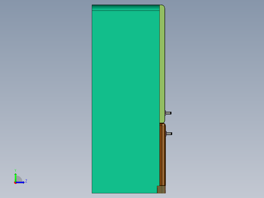 学校危化品硝酸安全柜左视图