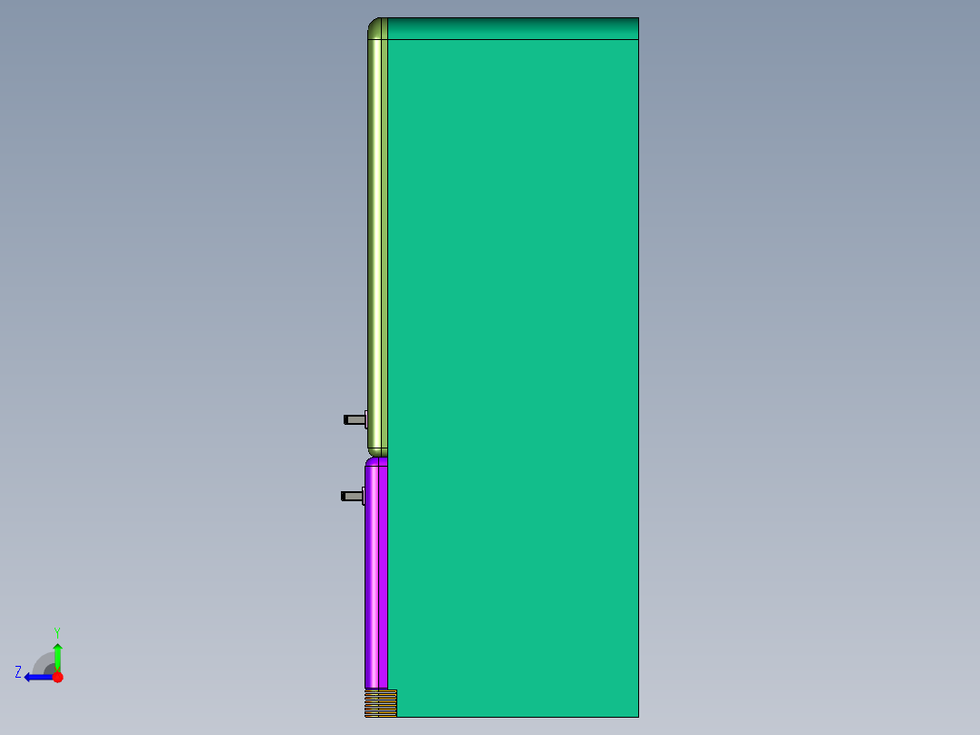 学校危化品硝酸安全柜右视图