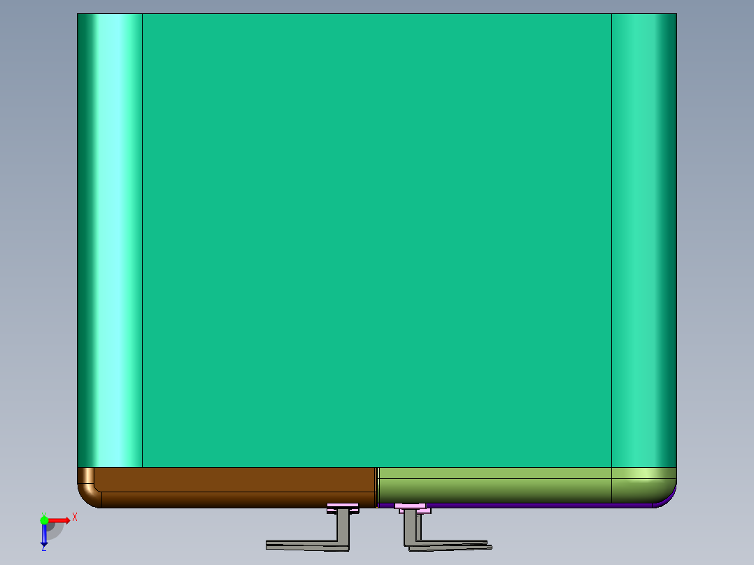 学校危化品硝酸安全柜俯视图