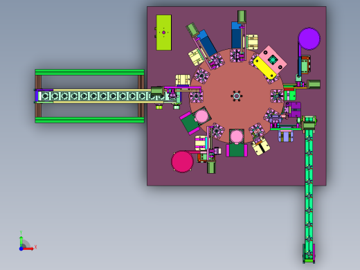 风扇扇框中心扇叶自动组装机前视缩略图