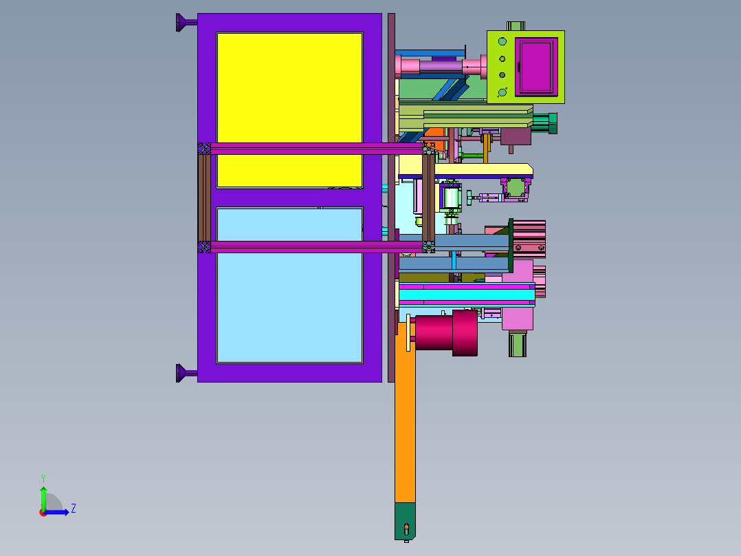 风扇扇框中心扇叶自动组装机左视图