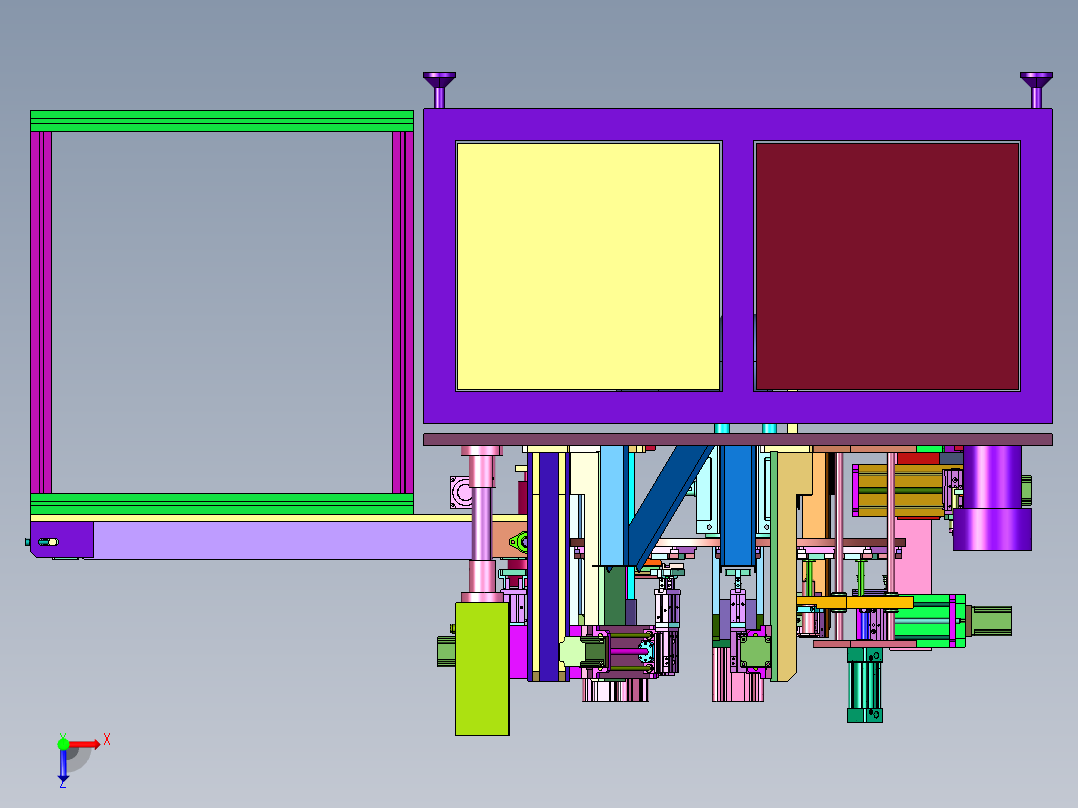 风扇扇框中心扇叶自动组装机俯视图