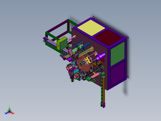 风扇扇框中心扇叶自动组装机正等轴测缩略图