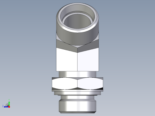 卡套式工业通用硬管接头EO_Adjustable_locknut_45_deg_elbow_VEE22LROMDCF右视缩略图