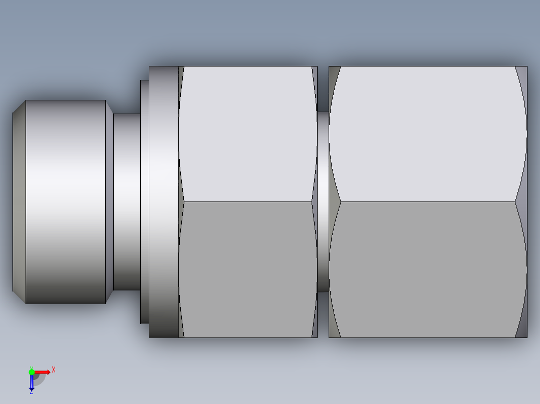 卡套式工业通用硬管接头EO_Swivel_connector_EGE12SMEDCF俯视图