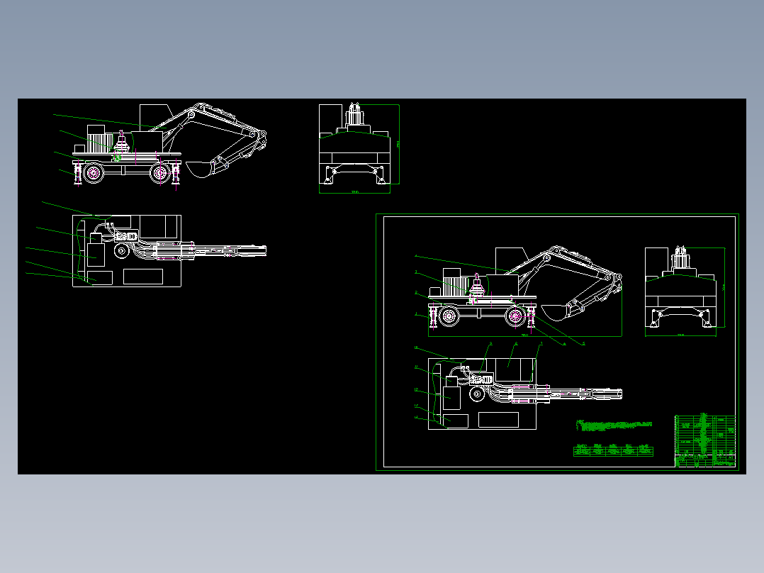 履带式液压挖掘机挖掘机构设计【9张CAD图纸+文档】